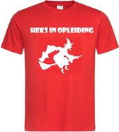 Grappig T-shirt - heks in opleiding - maat 134/140
