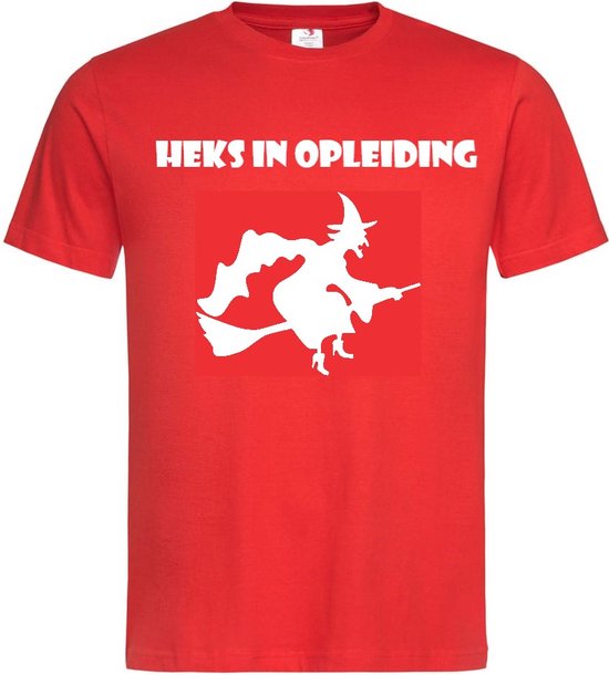 Grappig T-shirt - heks in opleiding - maat 134/140