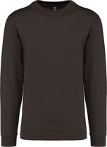 Sweater 'Crew Neck Sweatshirt' Kariban Collectie Basic+ maat XL Chocolade