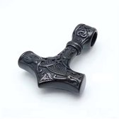 ICYBOY Viking Mjolnir Rune Amulet Roestvrije Stalen Pendant [Thor Hamer] Kalen Nordic Norse Viking Jewelry Stainless Steel