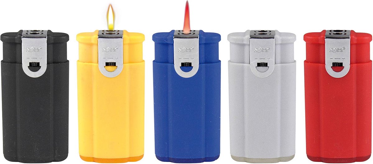 Tobaliq Duo flame TURBO & GEWONE VLAM Navulbaar,Aansteker 25 stuks
