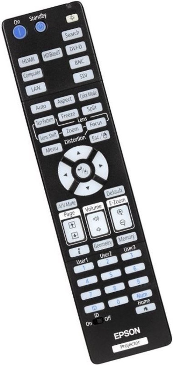 Afstandsbediening geschikt voor de EPSON H890A beamer, vervangt 2173310 / 217331000