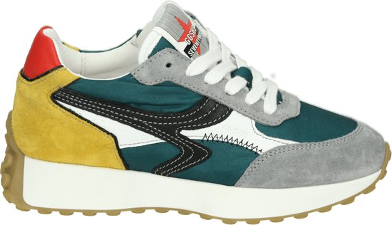 Giga Shoes G4095 - Lage schoenenJongensKindersneakers - Kleur: Groen - Maat: 36