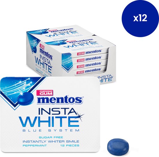 Mentos Gum | Insta White | 12 stuks | 12 x 17,5g