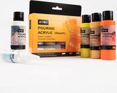 HIMI - Set Acryl Pouring - 4 couleurs 59ml + Huile de silicone 15ml - Désert