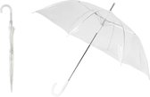 Parapluie - Transparent - Résistant au vent - Parapluie transparent - Wit
