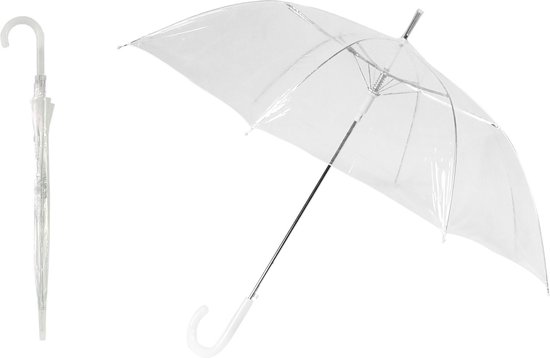 Paraplu - Transparant - Windbestendig - Transparante paraplu - Wit