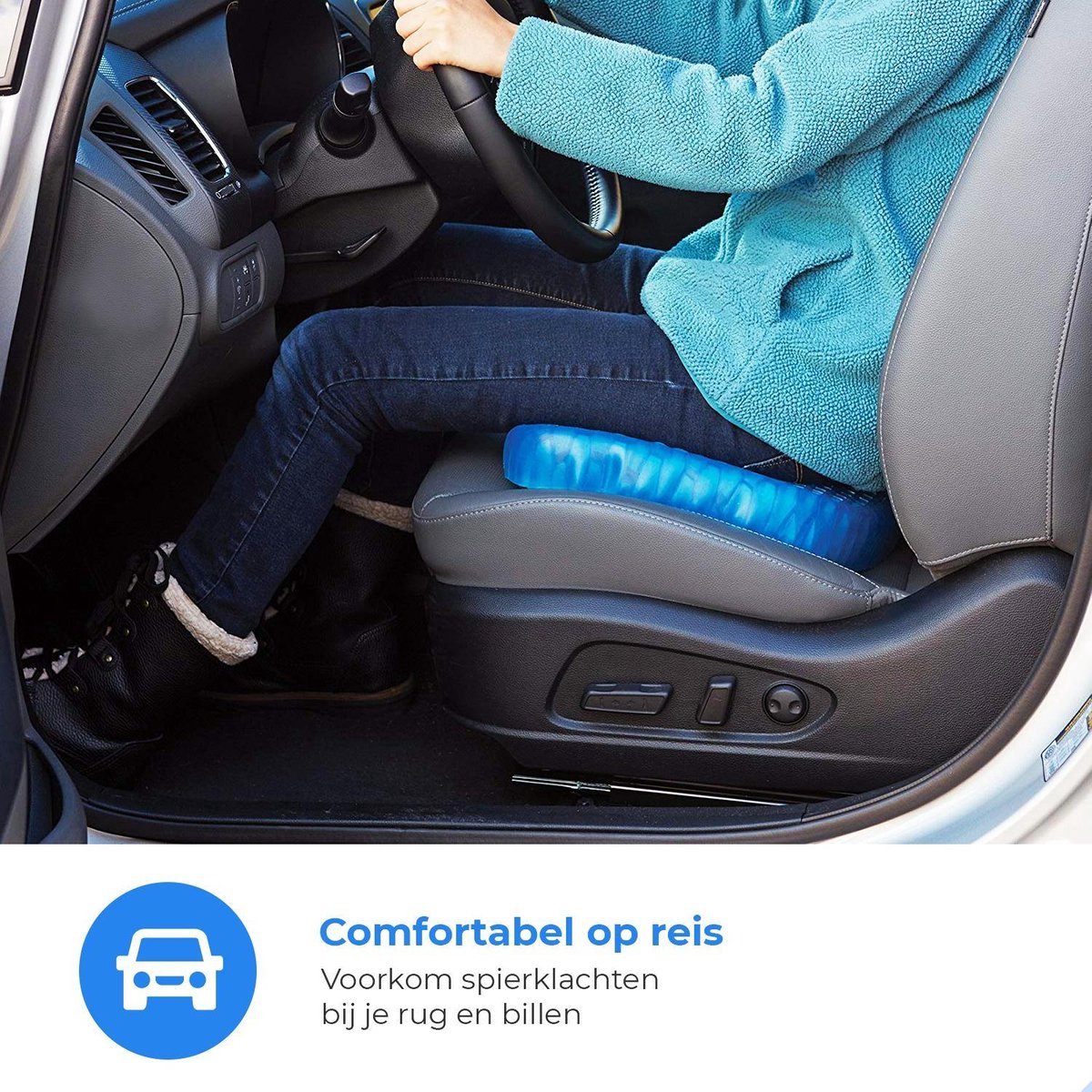 Orthopedisch zitkussen, rond, stuitbeenkussen van traagschuim