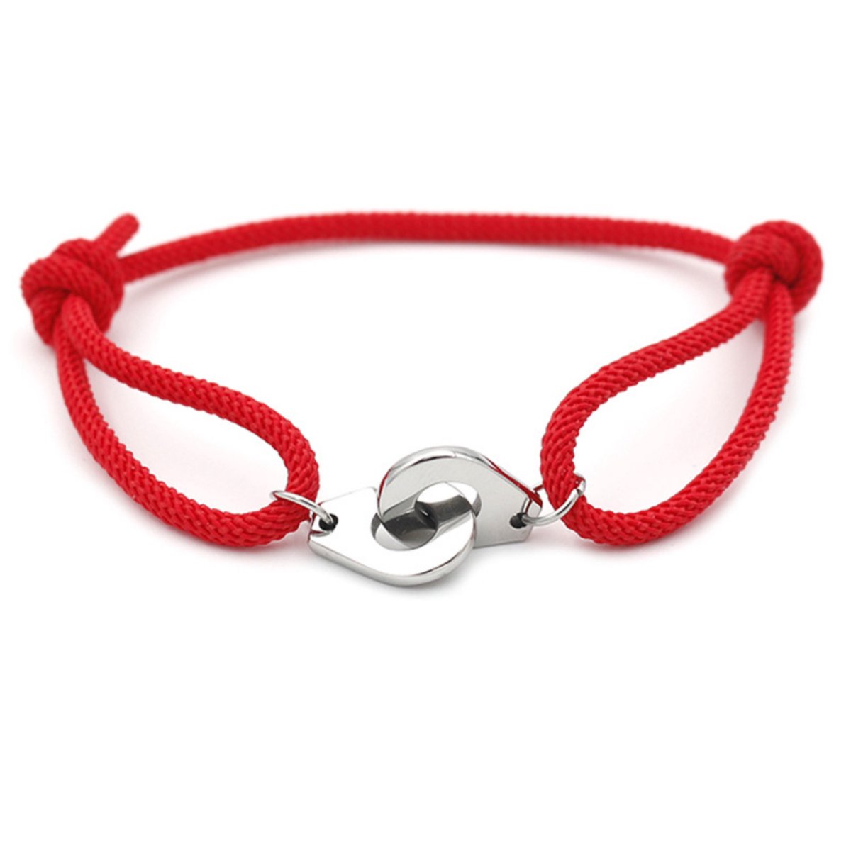 Kungu luxe rope majestic line armband voor heren en dames - Rood - Verstelbaar- Cadeau - Geschenk - Voor Man - Vrouw - Armbandje - Jewellery