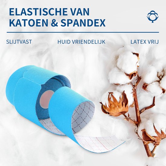 axion® - Kinesiologie sporttape 12-delige set - Rollen van 5mx5cm - Meerdere kleuren - Waterdicht