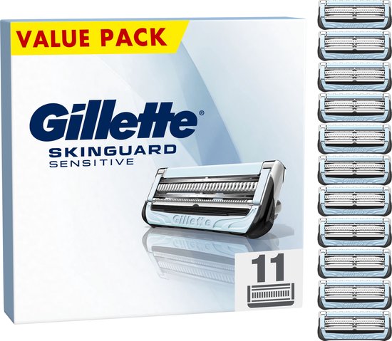 Foto: Gillette skinguard sensitive navulmesjes voor mannen 11 navulmesjes