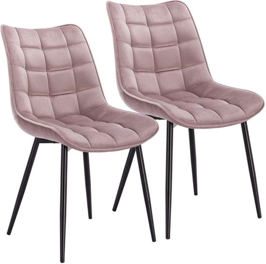 GIANTEX Set van 4 eetkamerstoelen, stapelbaar