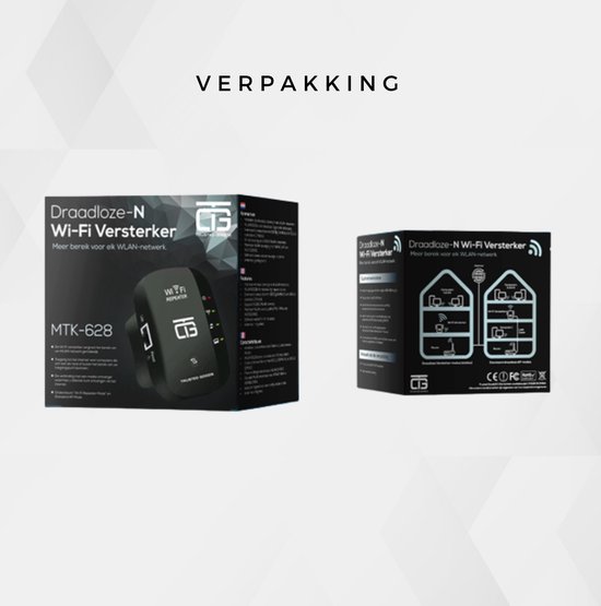 Amplificateur Wifi - Prolongateur Wifi - Amplificateur de Signal Wifi - Répéteur Wifi - Amplificateur Wifi - Sans Fil - Prise - Booster - Zwart