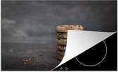 KitchenYeah® Inductie beschermer 80.2x52.2 cm - Koekjes met chocoladestukjes - Kookplaataccessoires - Afdekplaat voor kookplaat - Inductiebeschermer - Inductiemat - Inductieplaat mat