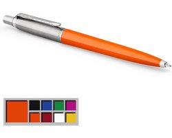Parker Jotter originele balpen | klassieke oranje afwerking | medium punt | blauwe inkt | 1 stuk