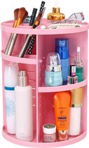 Organizer voor cosmetica en verzorgingsproducten - 360 graden roteerbaar | Roze