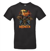 Zwart Halloween T-shirt met opdruk Halloween 164