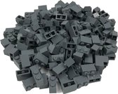 200 Bouwstenen 1x2 | Donkergrijs | Compatibel met Lego Classic | Keuze uit vele kleuren | SmallBricks