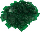 100 Bouwstenen 2x4 plate | Transparant Groen | Compatibel met Lego Classic | Keuze uit vele kleuren | SmallBricks