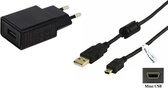 2A lader + 1,8m Mini USB kabel. TUV geteste oplader adapter met robuust snoer geschikt voor o.a. Casio calculator PRIZM FX-CG10, ClassPad FX-CP400, ClassPad 330
