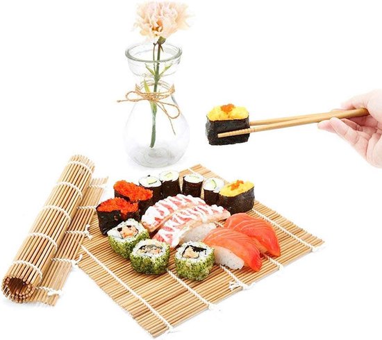 8-Delige Sushi Serviesset Voor 2 Personen - Inclusief 2 Sushi-Borden