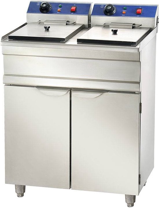 Horeca friteuse - Elektrisch - 2 x 13 Liter - 400V - Staandmodel - Promoline