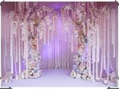 Spandoek - wand decoratie - voor u feestje op te vrolijken 150 cm x 100 cm - Prachtige Bloemenboog