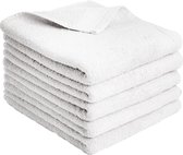 Handdoeken Katoen - Litalente - Hotel Handdoek - 70x140 cm - 550g/m² - Wit - N.B. Zachte handdoeken 100% katoen - 5-delig - badhanddoeken 140 x 70 cm