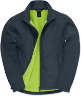 Fleecevest 'Softshell Jacket ID.701' B&C Collection Maat S Donkerblauw/Groen
