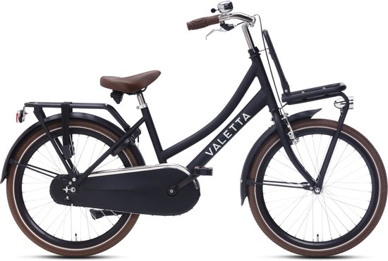 Foto: Valetta cargo transportfiets meisjesfiets 22 inch mat zwart