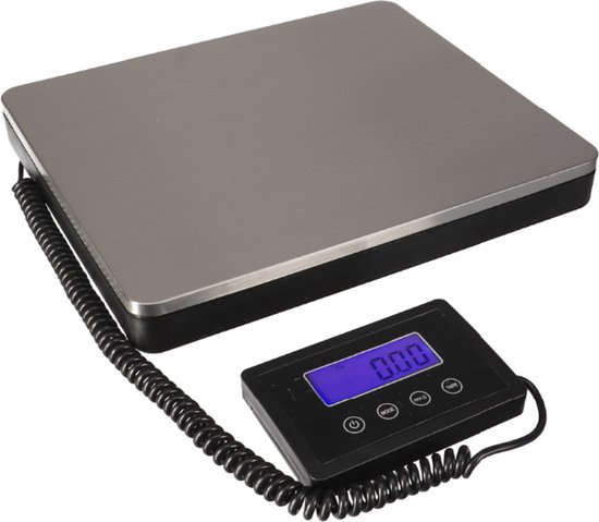 Perel Postweegschaal, digitaal, 50 g tot 100 kg, automatische uitschakeling, kalibratie-, hold- en tarrafunctie, afneembaar lcd-scherm - Perel