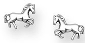 Joy|S - Zilveren paard oorbellen - 12 x 9 mm - massief zilver