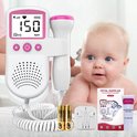 Professionele Doppler Baby Hartje Monitor wit met roze