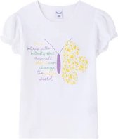t-shirt fille à fleurs jaunes