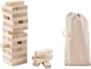 Afbeelding van het spelletje Stapelspel | HELLO.TOYS | Toren bouwstaafjes van hout | 60 stuks in katoenen zakje.