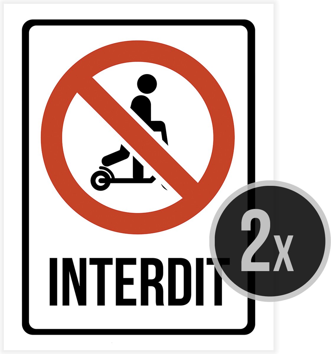 Pictogram/ bord | Steps interdit | 19 x 25 cm | Elektrische steps | E ...