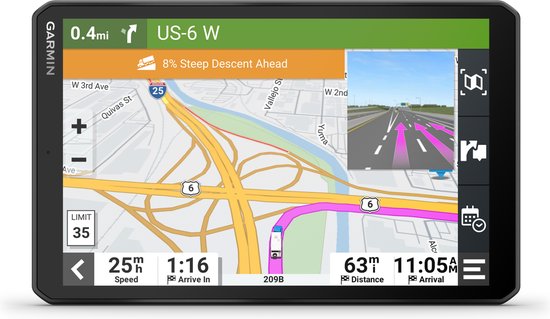 Garmin Camper 890 – Navigatiesysteem Voor Campers En Caravans, 8 Inch, Met Live Verkeer, 3D Kaarten Europa, En Camperprofielen