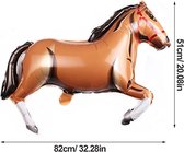 Grote folie ballon bruin paard - paard - horse - ballon - folie ballon - verjaardag - dier - manege