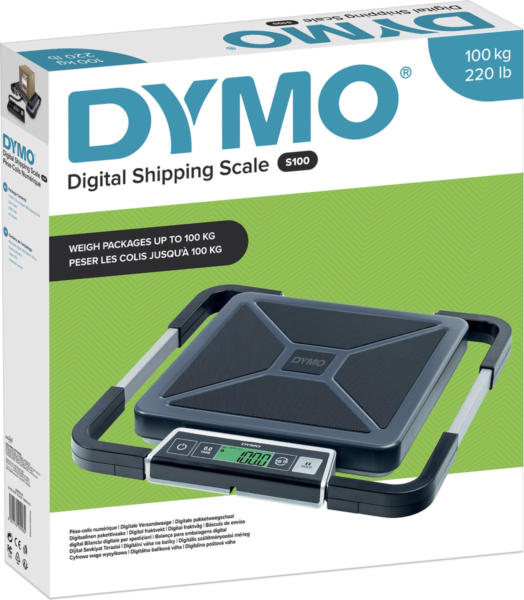 DYMO S100 digitale postweegschalen | tot 100 kg capaciteit | heavy-duty pakket- en verzendweegschaal - DYMO