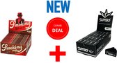 COMBIDEAL VLOE& TIPS Smoking Brown king size slim BOX/50+Jumbo Black perforated Filter Tips BOX/100