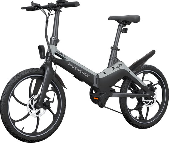 MS Energy i10 - Elektrische fiets - Vouwfiets - 25km/h - 250W motor - 36V uitneembare batterij - Shimano 6 versnelling - Dubbele remschijf
