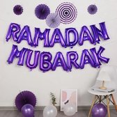 Festivz Ramadan decoratie - Ramadan Mubarak Set - Ramadan Feestdecoratie - Ramadan Decoratie - Paars