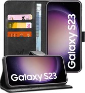 Hoesje geschikt voor Samsung Galaxy S23 - Book Case Leer Pasjeshouder Zwart