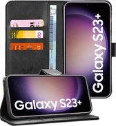 Hoesje geschikt voor Samsung Galaxy S23 Plus - Book Case Leer Pasjeshouder Zwart