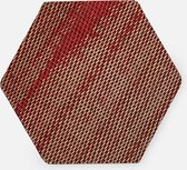 Bendl - Hexagon Onderzetters van Brandslang - Rood Canvas - 8 Stuks