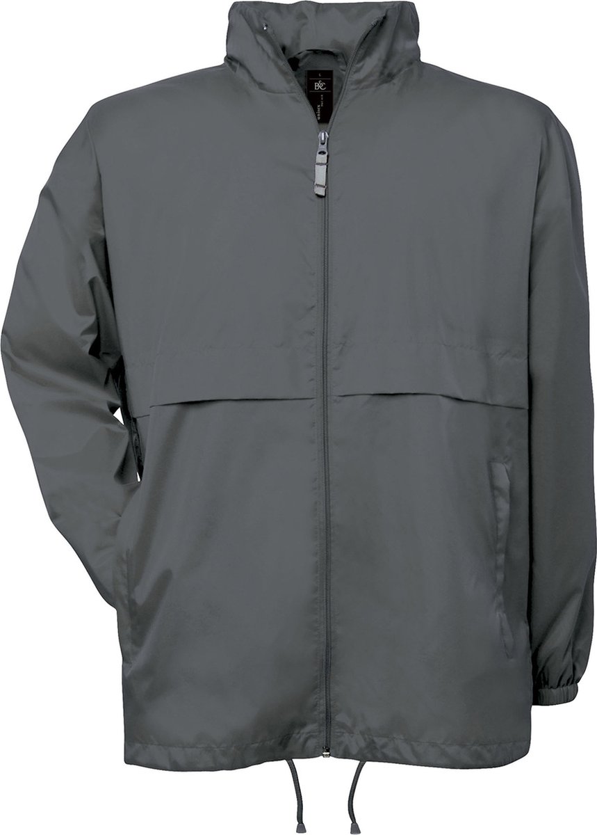 Windjas ‘Air Men Windbreaker’ B&C Collectie Donkergrijs Blauw
