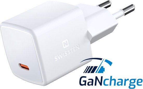 Swissten USB-C Snellader - GaN technologie - Geschikt voor o.a iPhone... |  bol.com