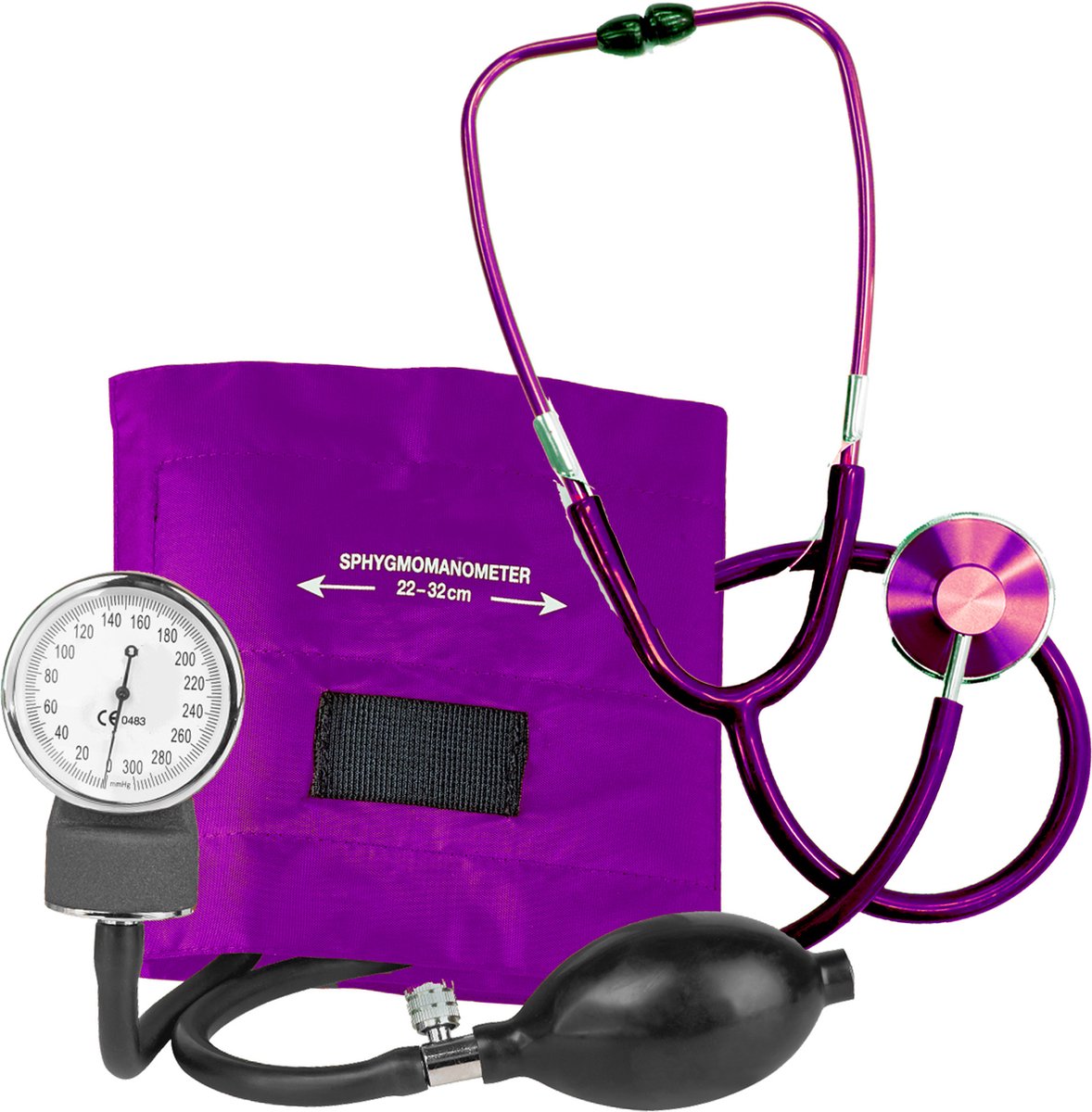 Handmatige Bloeddrukmeter met stethoscoop voor Verpleegkundige - Paars - Nurse