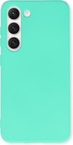 Casemania Hoes Geschikt voor Samsung Galaxy S23 Turquoise - Extra Stevig Siliconen Back Cover