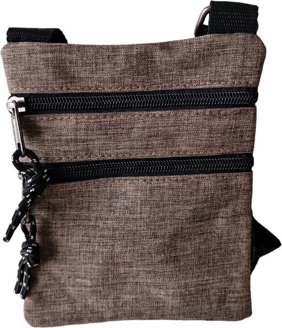 Gabaara Schoudertas - Nektasje - Bodysafe - Crossbodytas - Taupe